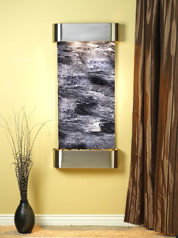 CascadeSprings-BlackSpiderMarble-StainlessSteel-Rounded-White