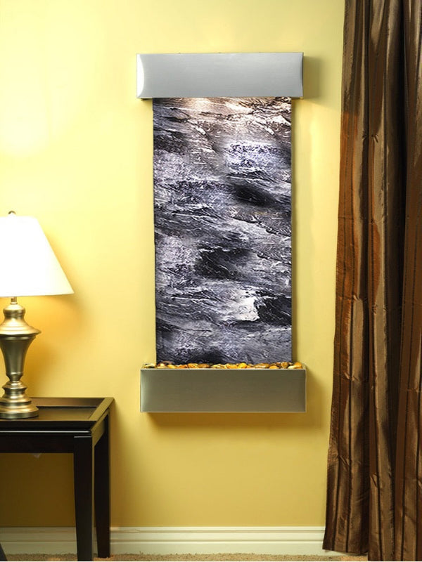 CascadeSprings-BlackSpiderMarble-StainlessSteel-Squared-White