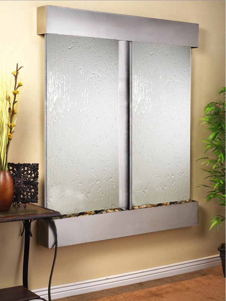 Cottonwood Falls - Silver Mirror - Stainless Steel - Squared - White