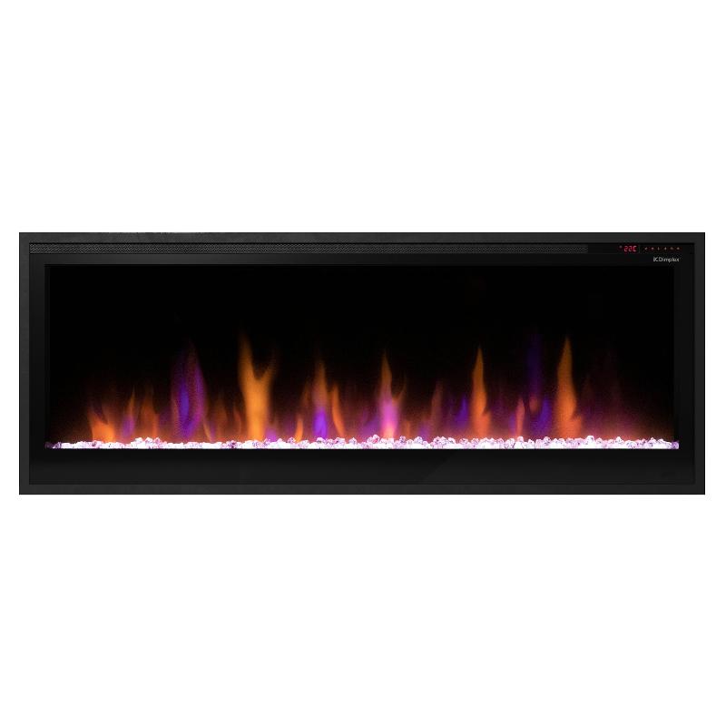 Dimplex Slim Linear 50 Built-in Linear Electric Fireplace Front View Purple Flame