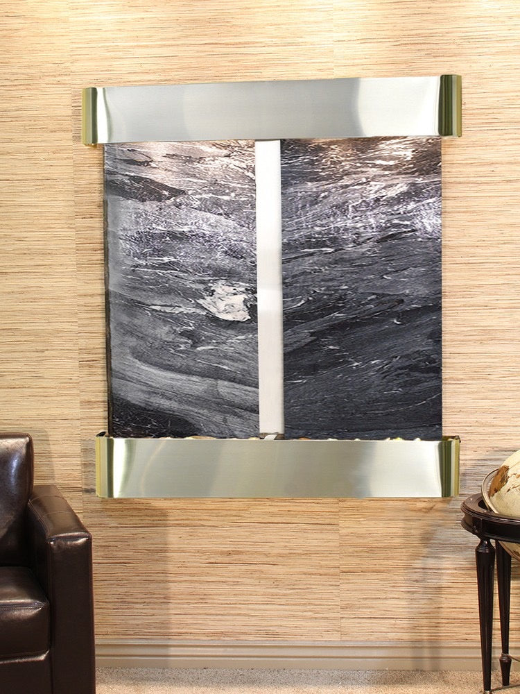 Aspen_Falls_-_Black_Spider_Marble_-_Stainless_Steel_-_Rounded_-_White
