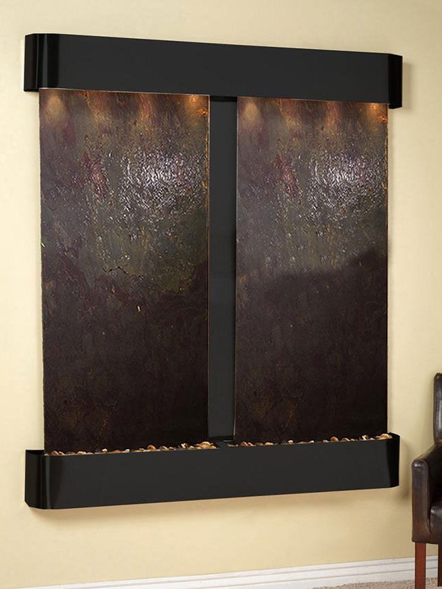 Cottonwood Falls - Multi-Color FeatherStone - Blackened Copper - Rounded - White