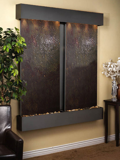 Cottonwood Falls - Multi-Color FeatherStone - Blackened Copper - Squared - White