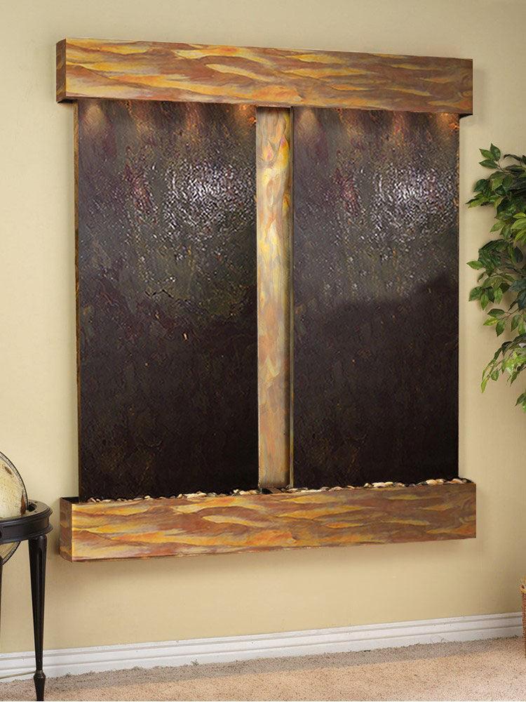 Cottonwood Falls - Multi-Color FeatherStone - Rustic Copper - Squared - White
