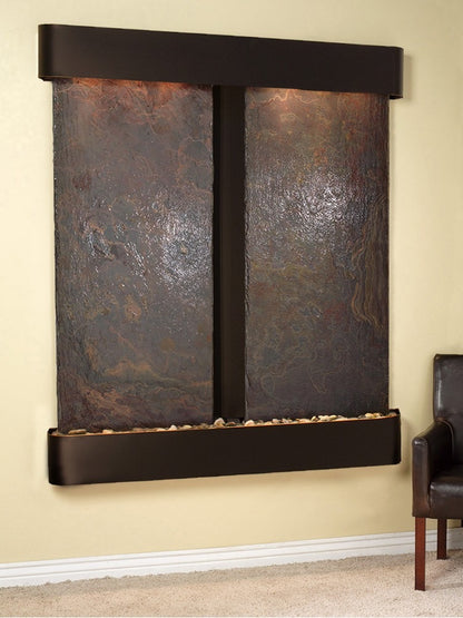 Cottonwood Falls - Multi-Color Slate - Blackened Copper - Rounded - White
