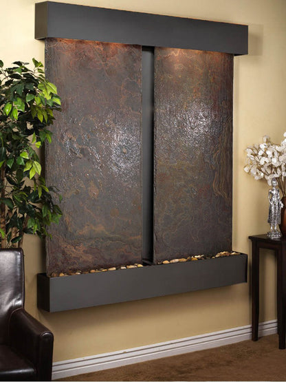 Cottonwood Falls - Multi-Color Slate - Blackened Copper - Squared - White