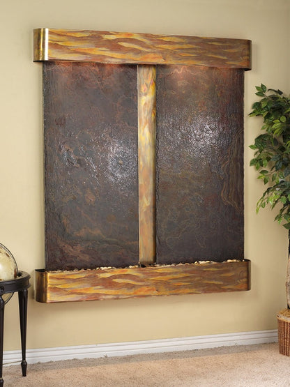 Cottonwood Falls - Multi-Color Slate - Rustic Copper - Rounded - White
