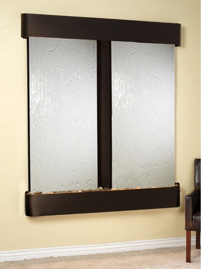 Cottonwood Falls - Silver Mirror - Blackened Copper - Rounded - White