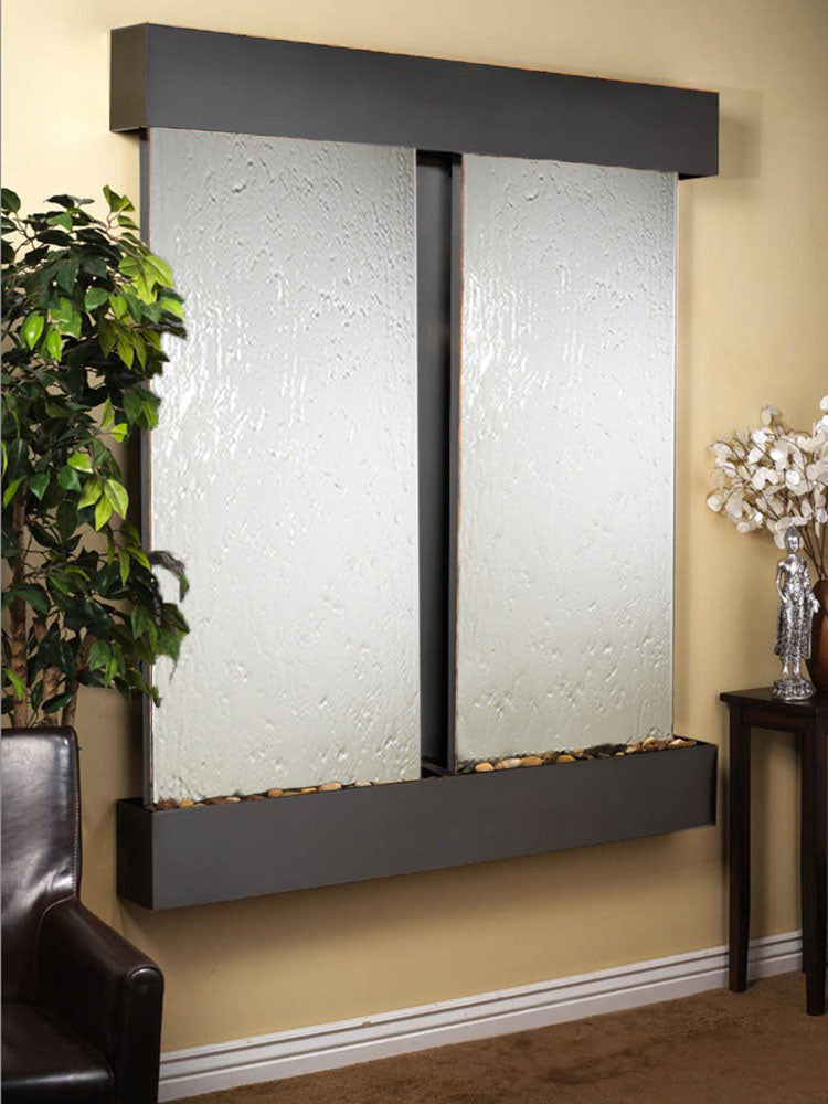 Cottonwood Falls - Silver Mirror - Blackened Copper - Squared - White