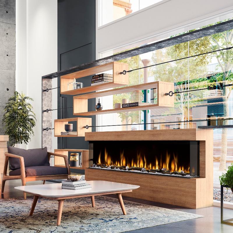 Dimplex Ignite Bold 88 Built-in Linear Electric Fireplace Living Room