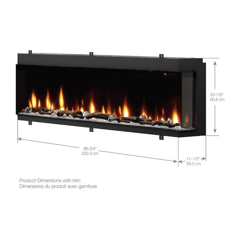 Dimplex Ignite Bold 88 Built-in Linear Electric Fireplace Specs