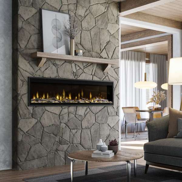 Dimplex Ignite Evolve 74 Built-in Linear Electric Fireplace Living Room