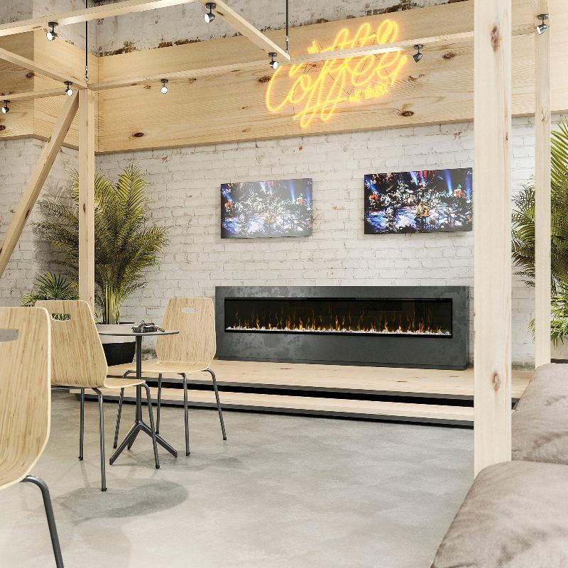 Dimplex Ignite XL 100 Built-in Linear Electric Fireplace Restaurant