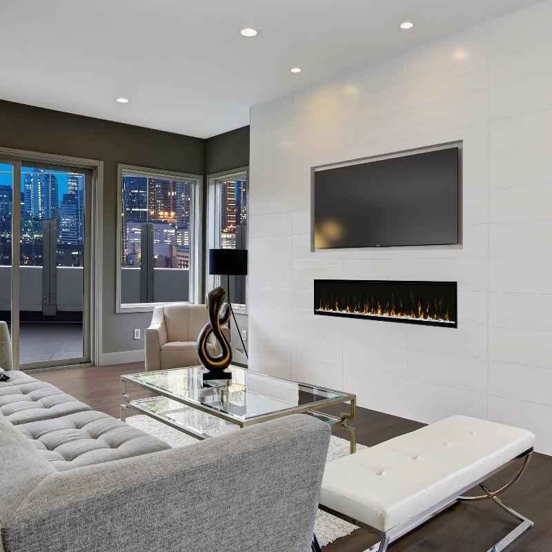Dimplex Ignite XL 60 Built-in Linear Electric Fireplace Living Room White