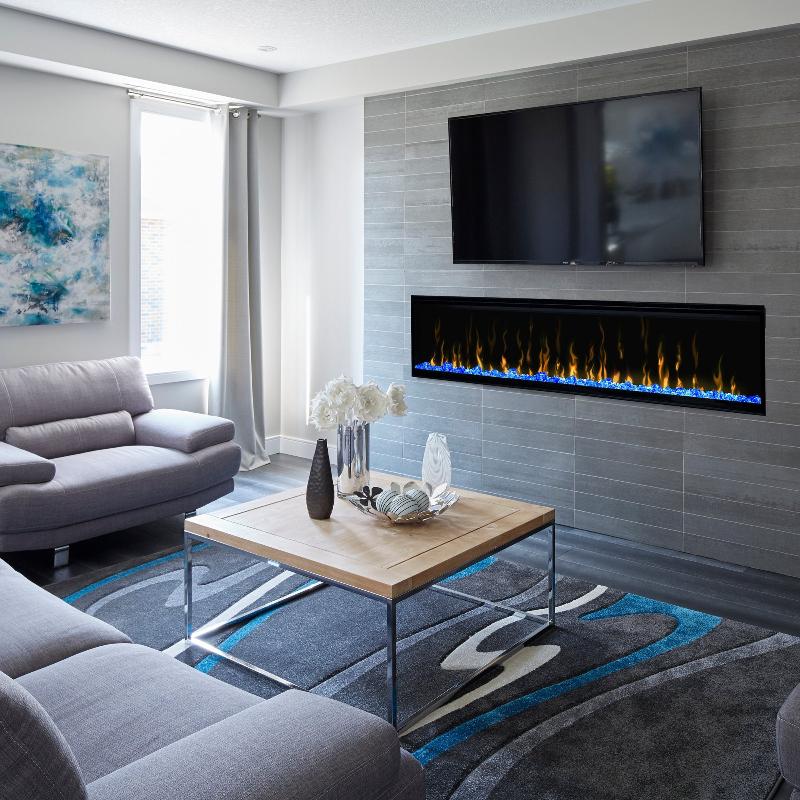 Dimplex Ignite XL 74 Built-in Linear Electric Fireplace Living Room