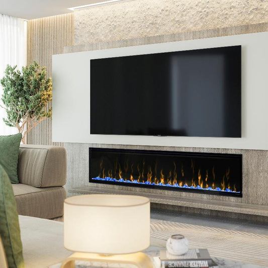 Dimplex Ignite XL 74 Built-in Linear Electric Fireplace Under TV