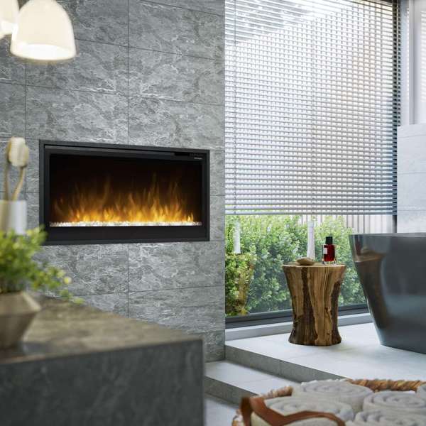Dimplex Slim Linear 36 inch Built-in Linear Electric Fireplace Living Room Yellow Flame