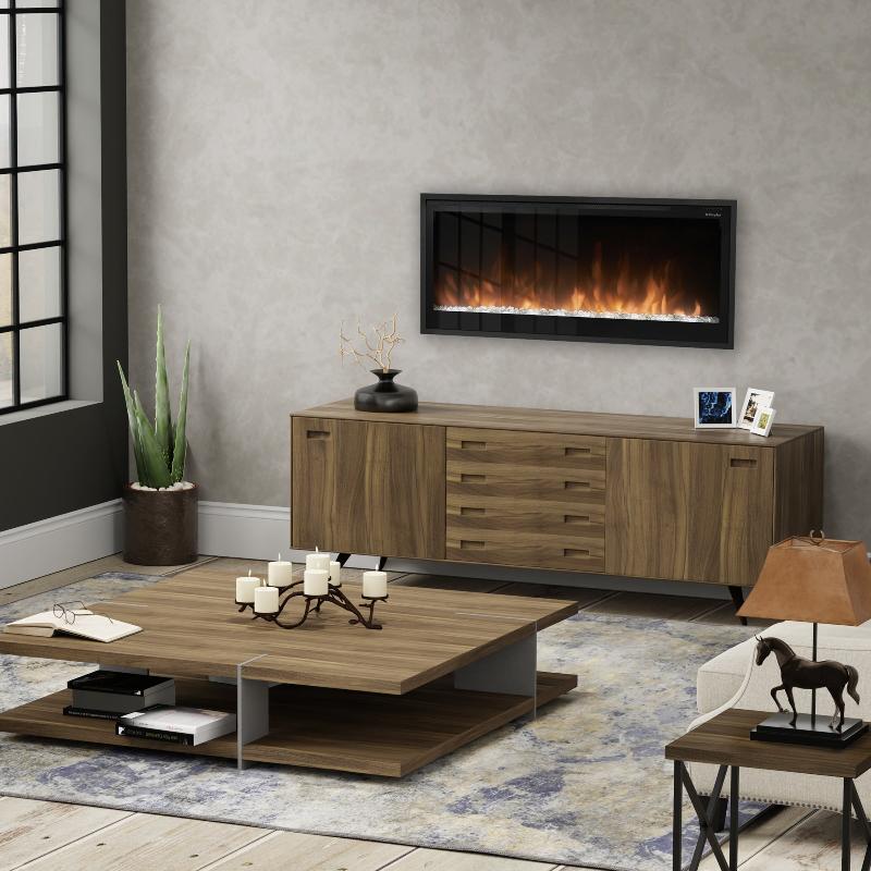 Dimplex Slim Linear 42 inch built in linear electric fireplace living room