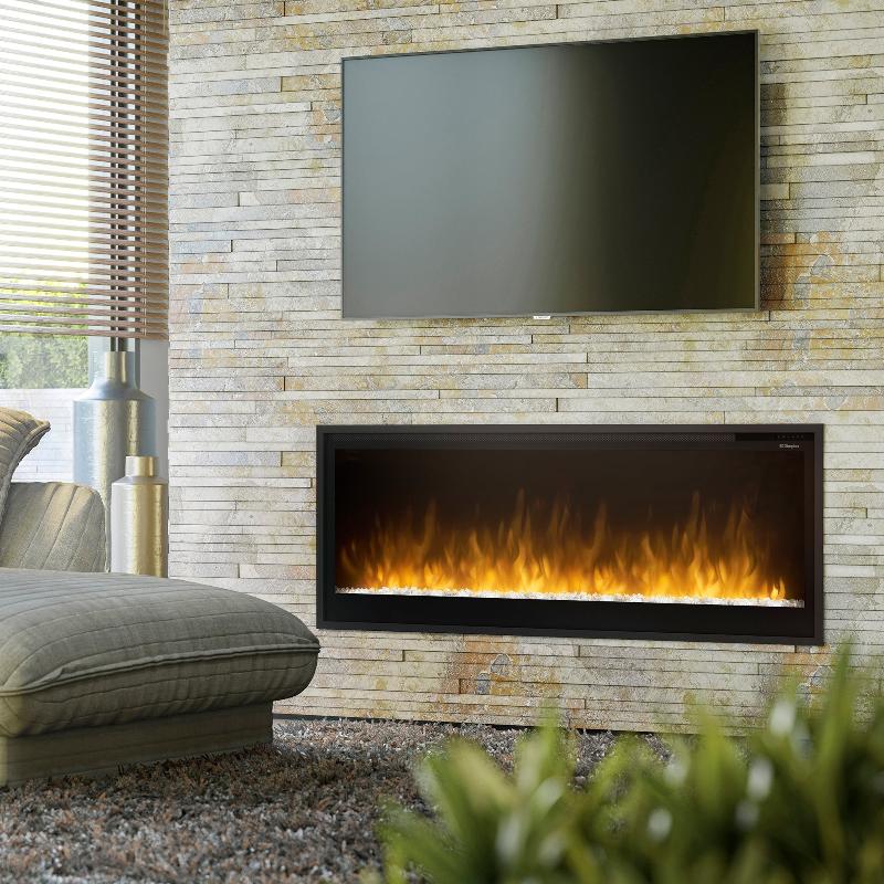 Dimplex Slim Linear 50 Built-in Linear Electric Fireplace Yellow Flame Living Room