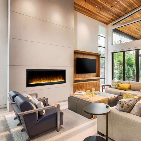 Dimplex Slim Linear 60 Built-in Linear Electric Fireplace Scenic Living Room