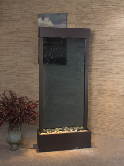 HarmonyRiver_CenteredInBase_-BlueGlass-AntiqueBronze-Whitesideview