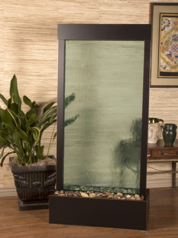 HarmonyRiver_CenteredInBase_-GreenGlass-BlackenedCopper_multicoloredstones