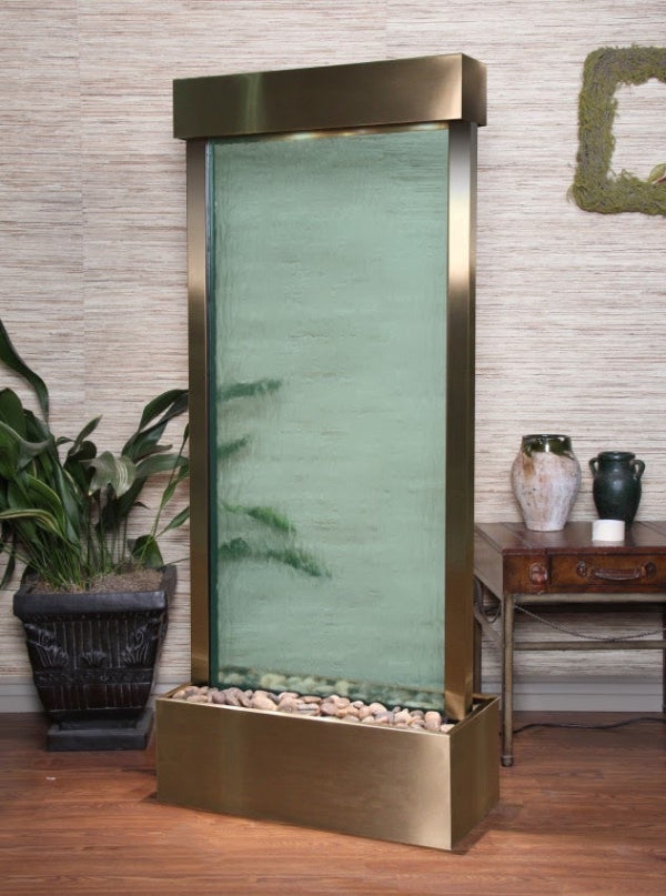 HarmonyRiver_CenteredInBase_-GreenGlass-StainlessSteel-White_stones