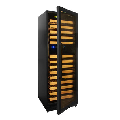 Kingsbottle Black Tall Large Wine Refrigerator Front View