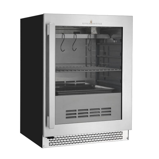 Kingsbottle Glass Door Under Counter Steak Ager Fridge with Stainless Steel Frame 