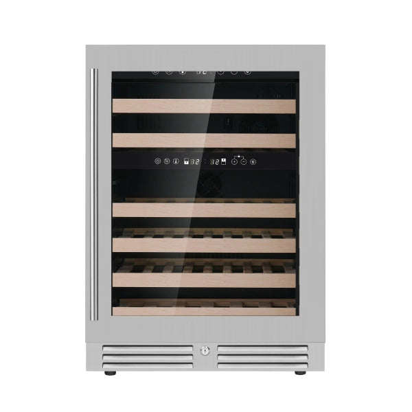 Kingsbottle SS Dual Zone Wine Cooler Right Hand Hinge Front View