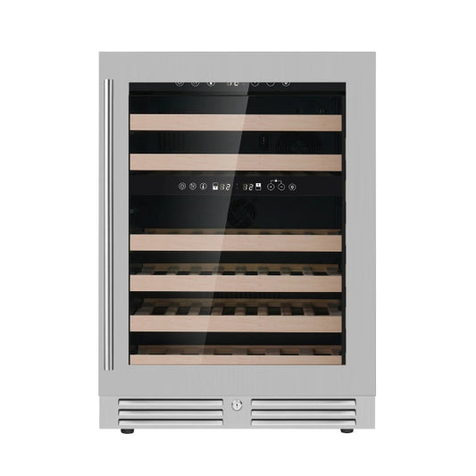 Kingsbottle SS Dual Zone Wine Cooler Right Hand Hinge Front View
