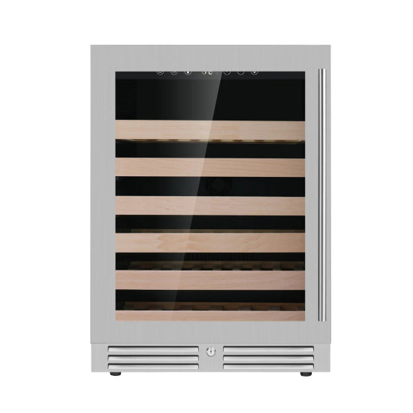 Kingsbottle SS Single Zone Wine Cooler Left Hand Hinge Front View