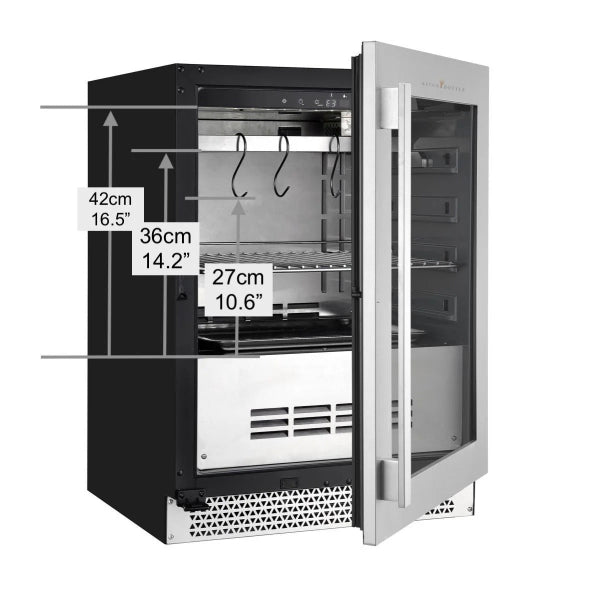 Kingsbottle Under Counter Glass Door Stainless Steel Frame Steak Ager Fridge Dimensions