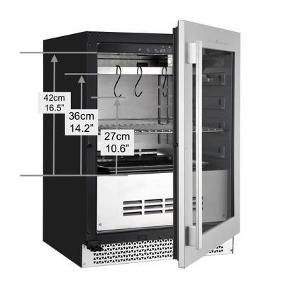 Kingsbottle Under Counter Glass Door Stainless Steel Frame Steak Ager Fridge Dimensions
