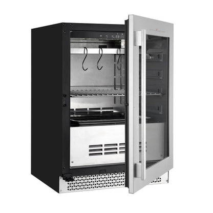 Right Hand Hinge Kingsbottle Glass Door Under Counter Steak Ager Fridge with Stainless Steel Frame