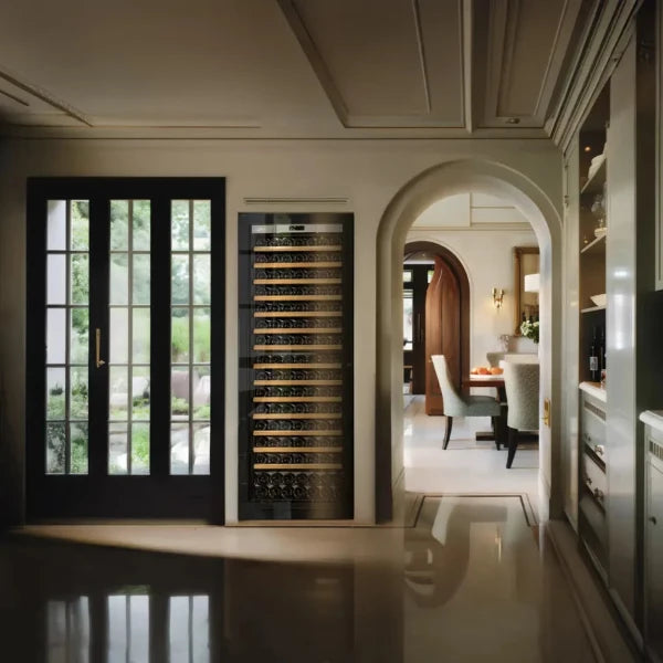 Transtherm Ermitage-wine-cellar-full-sliding-shelves-full-glass-door-in-situ