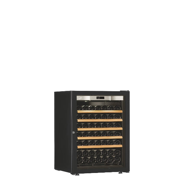 Transtherm_Loft_Vintage-small-black-full glass door-opening to right-all sliding shelves-without-handle